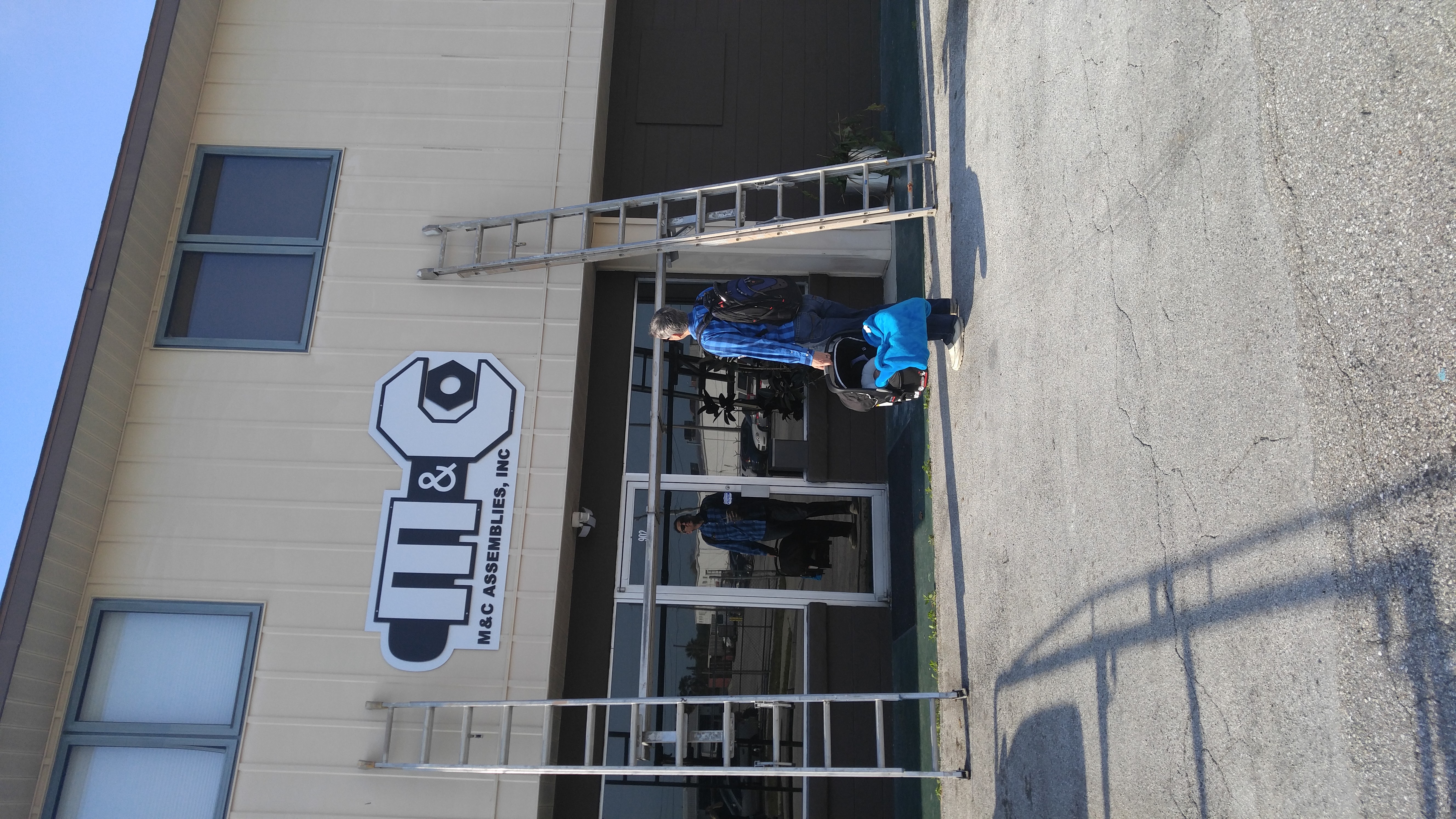Logo install at first office
