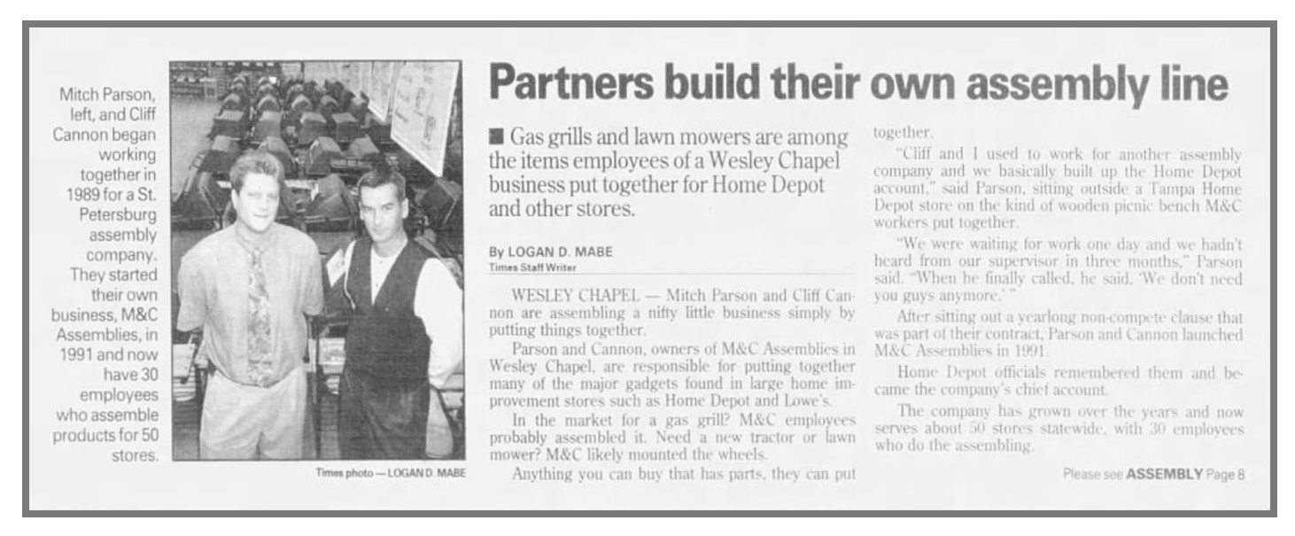 Tampa Bay Times 1998 press feature